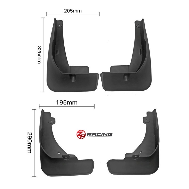 บังโคลน Corolla Cross 4 ชิ้น ตรงรุ่น พร้อมอุปกรณ์ติดตั้ง