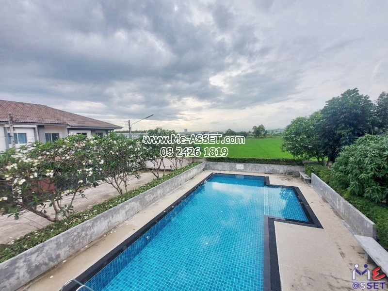 ขายและเช่า ทาวน์โฮม ย่าน คลองพระอุดม คลองข่อย วัดท่าเกวียน วัดทองสะอาด ลาดหลุมแก้ว : บ้านสวนธนาการ์เด้น : 2 ชั้น 22.7 ตารางวา