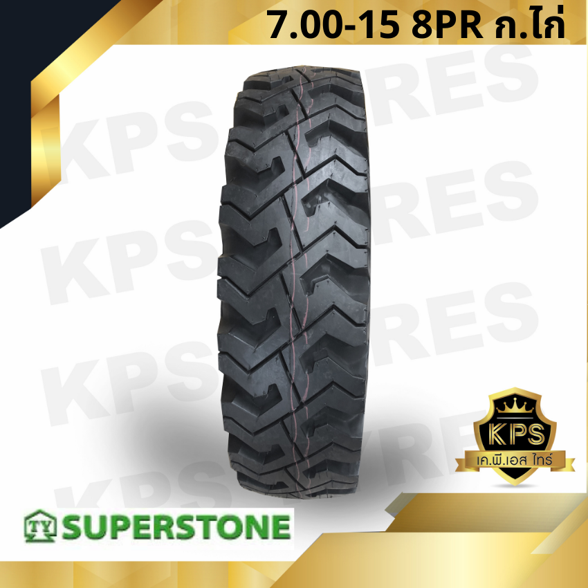 7.00-15 8PR ก.ไก่ ยี่ห้อ Superstone ยางรถจี๊ป