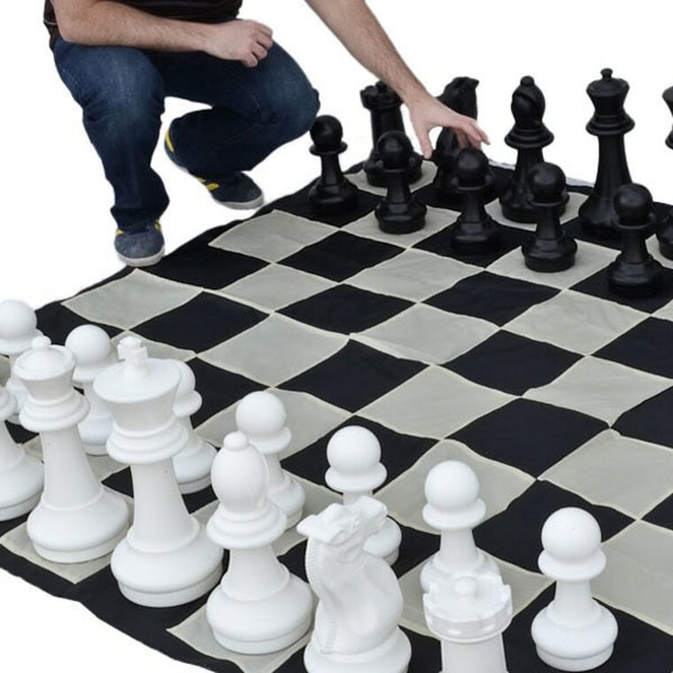 16" Giant Chess Set with Nylon Board ชุดหมากรุกยักษ์16นิ้ว+กระดานผ้าไนลอน