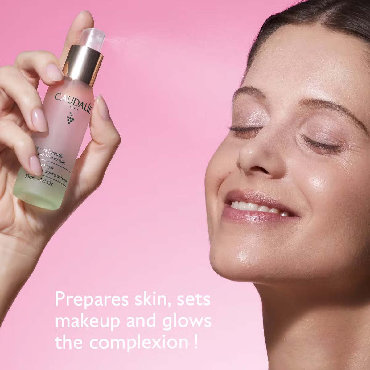 Caudalie Beauty Elixir Beauty Elixir Smoothing Glowing Complexion Mist 30ml. สเปรย์น้ำแร่ (1ขวด)