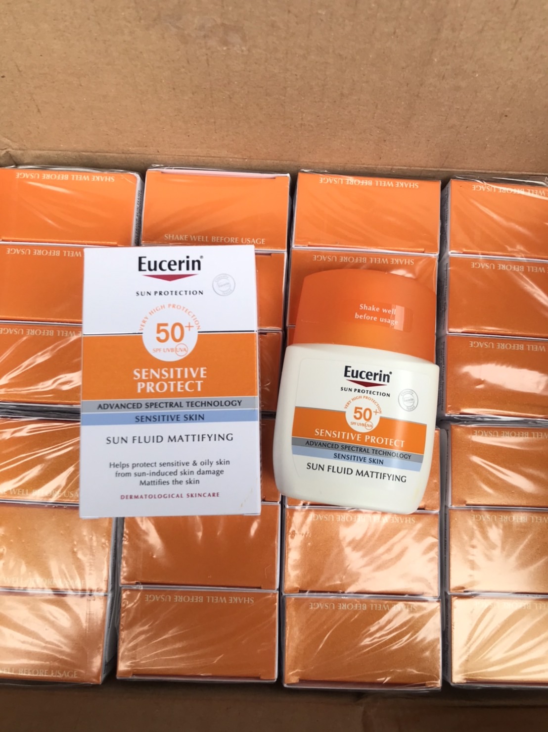 Eucerin Sun Fluid Sensitive Protect SPF50+ 50 ml. กันแดดเนื้อฟลูอิดเนื้อบางเบา