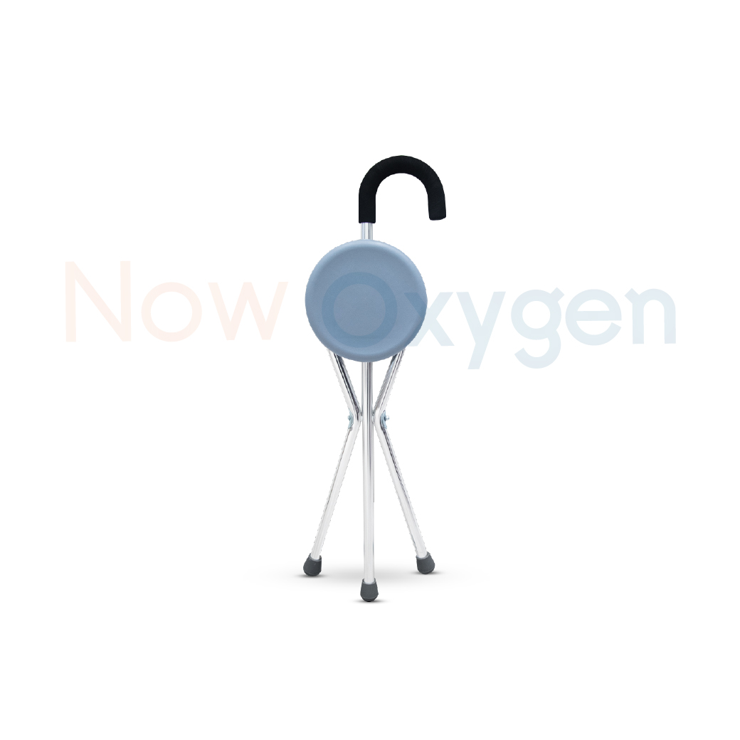 ไม้เท้าเก้าอี้อลูมิเนียม พับได้ นั่งได้ (Aluminium Crutch Chair )