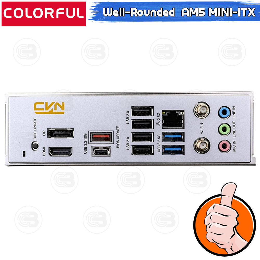 [CoolBlasterThai] COLORFUL MAINBOARD CVN B850I GAMING FROZEN V14 AMD AM5 DDR5 Mini-iTX ประกัน 3 ปี