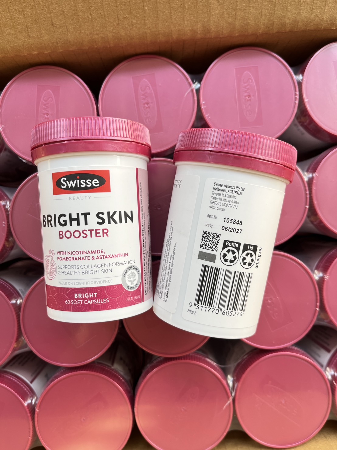 Swisse Beauty Bright Skin Booster 60 Capsules อาหารเสริม ออสเตรเลีย (1กระปุก)