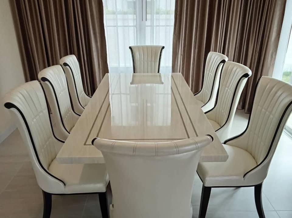 โต๊ะกินข้าว หน้าหินอ่อน คุณภาพเกรดพรีเมียม