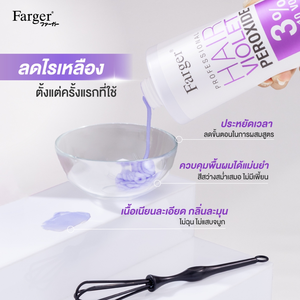แท้พร้อมส่ง○ Farger Professional Hair Violet Peroxide 1000ml ฟาเกอร์ ไฮโดรเจนม่วง สีย้อมผมมืออาชีพ