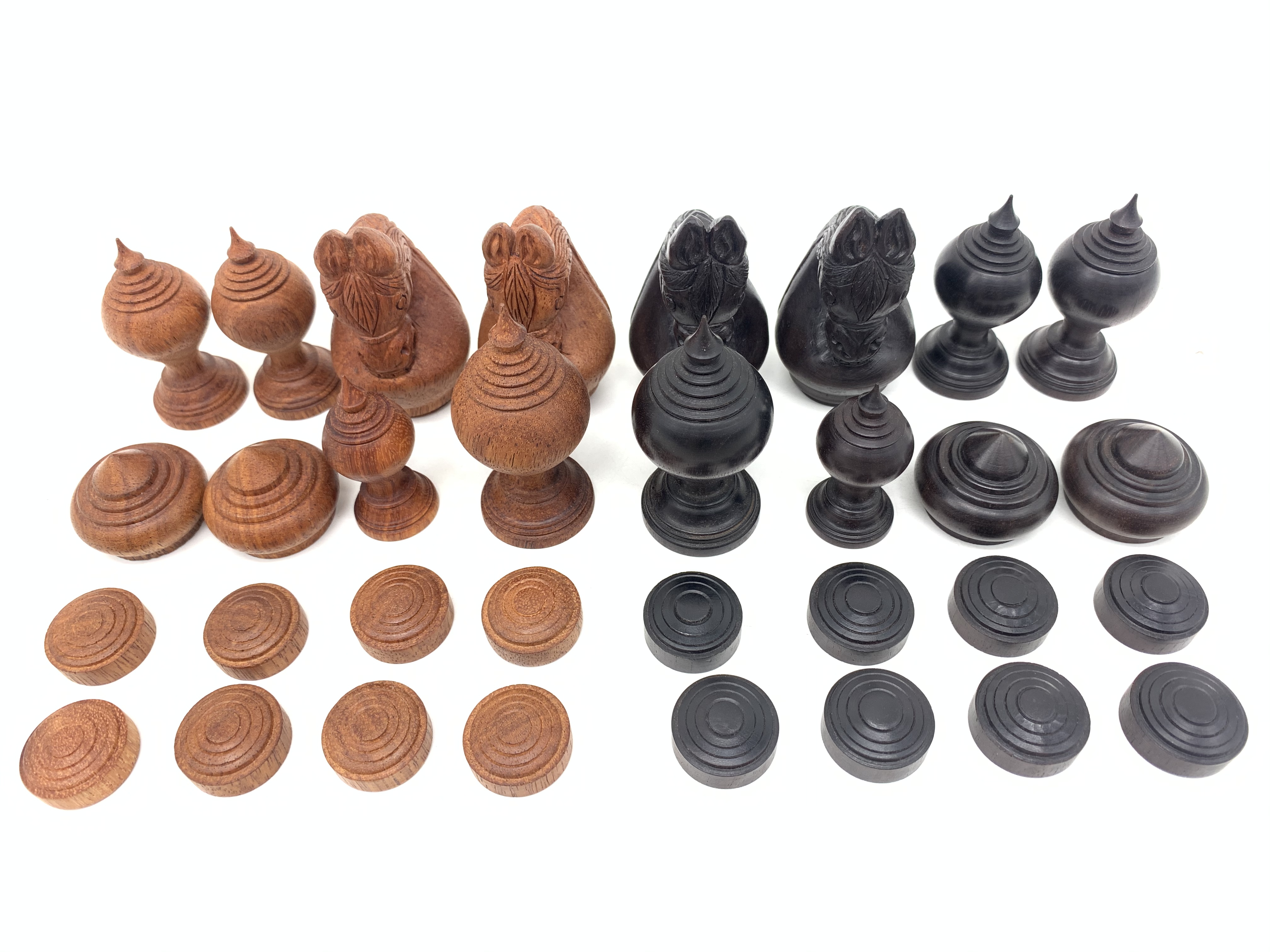 หมากรุกไทยไม้รุ่นหงส์มังกร2(กล่องไม้)