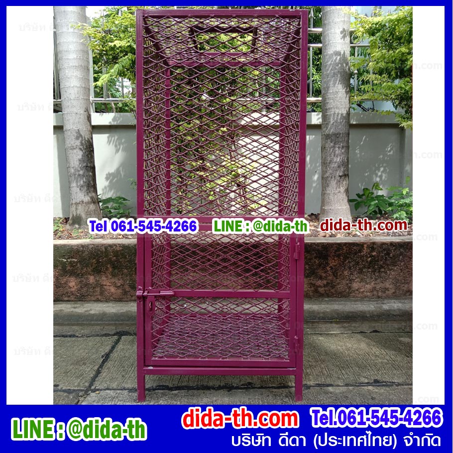 ตะแกรงทิ้งขยะขนาดใหญ่แบบมีประตู