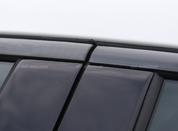 คิ้วกระจกขอบบน 6 ชิ้น สีดำเงา Accord G10