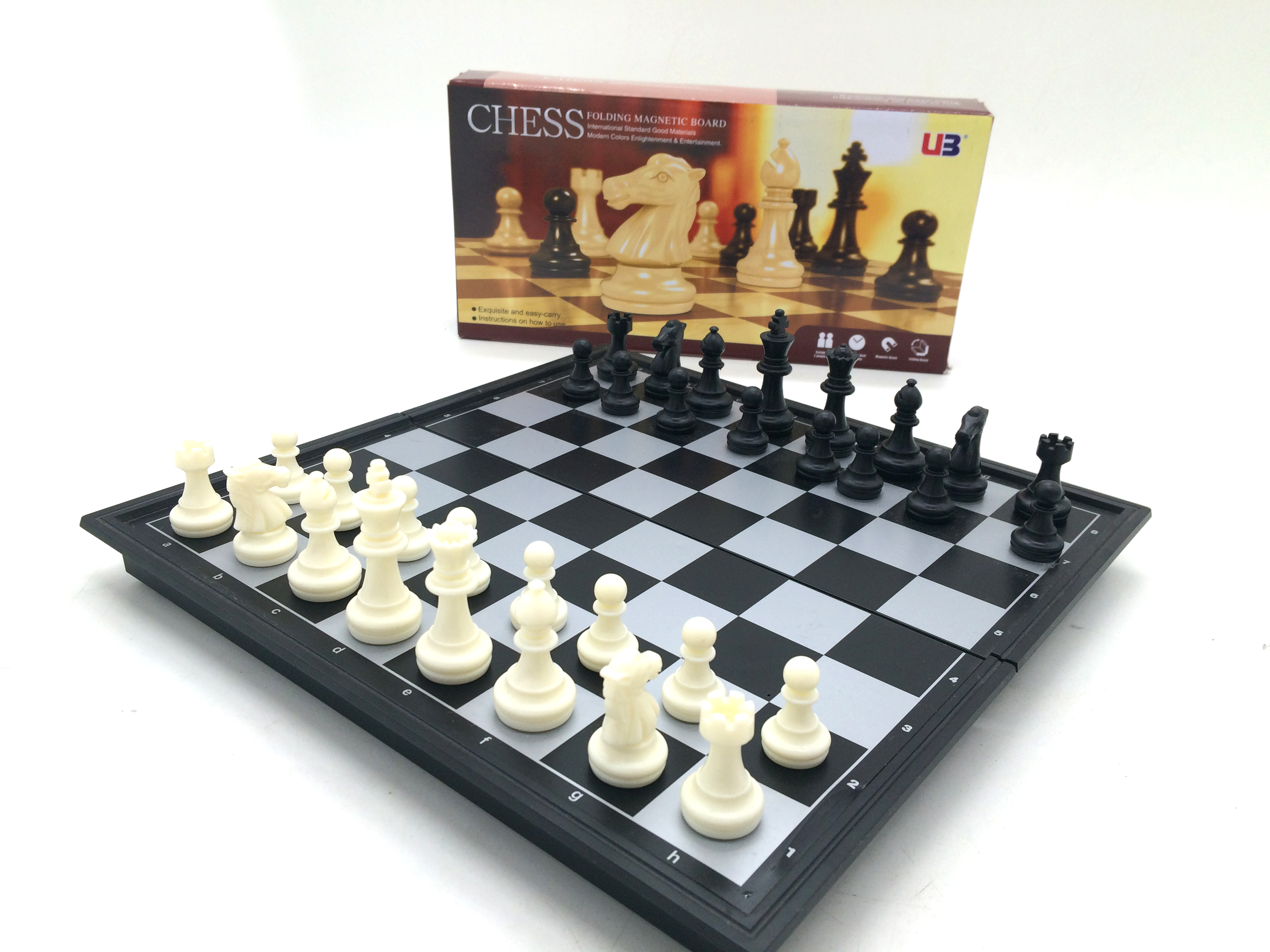 หมากรุกสากลแม่เหล็ก Black&White Magnetic Chess