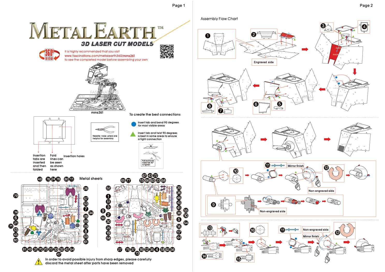 AT-ST Walker Model - Star Wars โมเดลโลหะ DIY