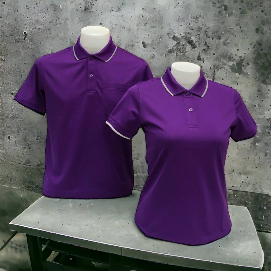 PLG COOL POLO Spot เสื้อโปโล เสื้อคอปก คูบาลานซ์ สีม่วง เย็นสบายไม่ขึ้นขุย100%