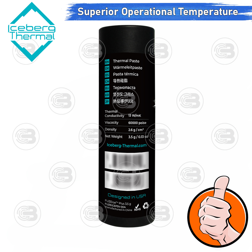 [CoolBlasterThai] Iceberg Thermal FUZEIce Plus 3.5g.Thermal compound (13 W/mK)
