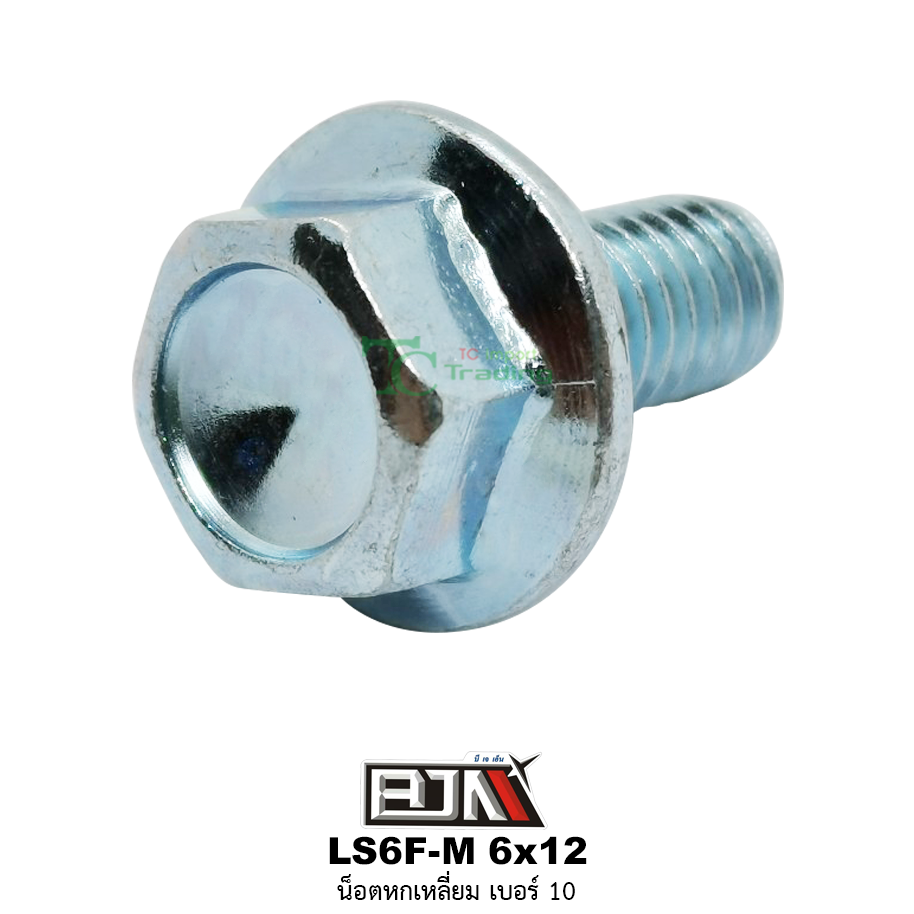 LS6F-M 6x12 น็อตหกเหลี่ยมเบอร์ 10 ( 1 ถุงมี 50 ตัว )