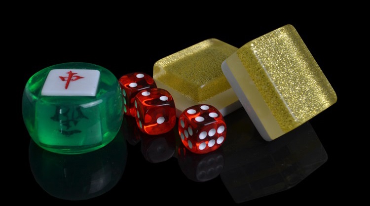 ไพ่นกกระจอกชุดพรีเมี่ยม High Quality Mahjong with Aluminum Box #37 สีทอง