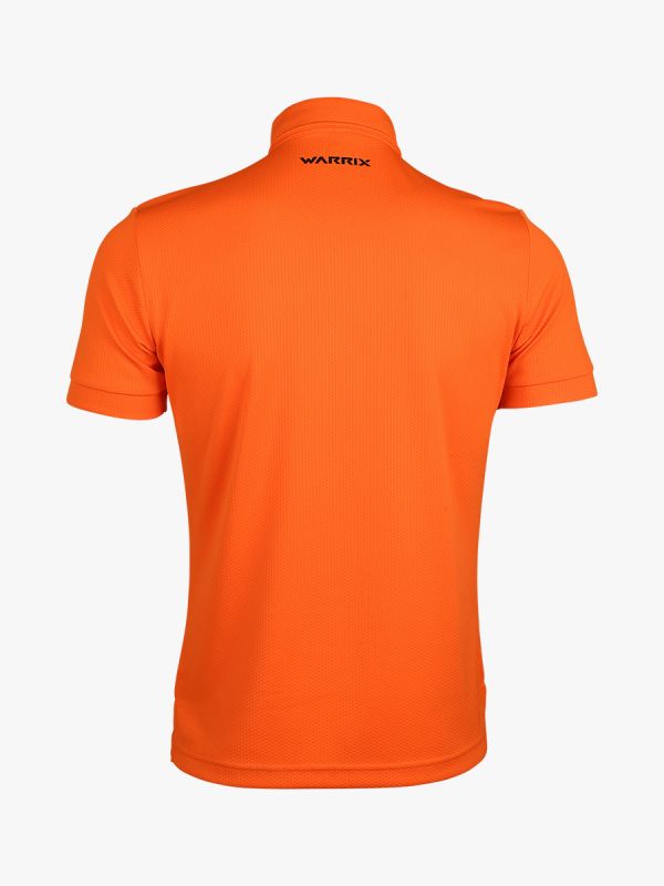 WARRIX ( วอริกซ์ ) WA-3324 BUBBLE POLO SPORT ลิขสิทธิ์แท้ 100% เสื้อโปโลสปอร์ต เสื้อคอกปก สีส้ม