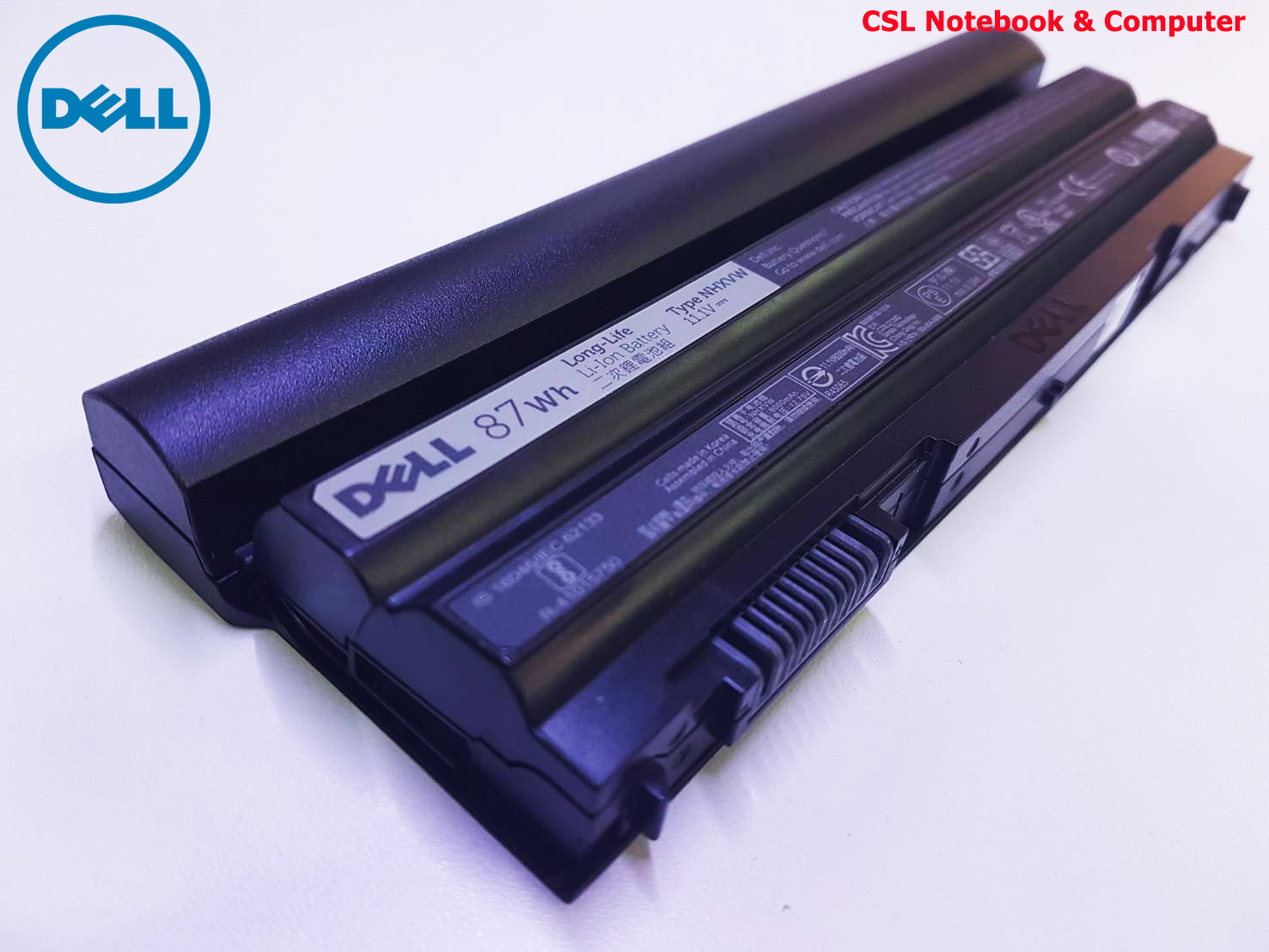 Battery Dell Latitude E6420, E6520, 9-Cell, 87Wh, แบตเตอรี่ Dell NHXVW ของแท้รับประกันศูนย์ Dell Thailand On-site Service