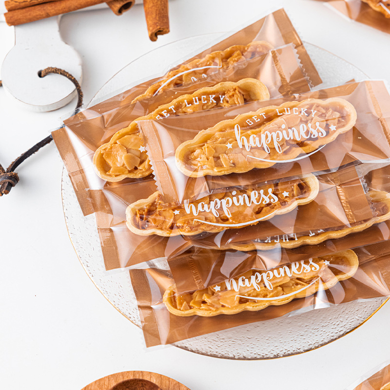 ถุงซีลสีทองหน้าใส Happiness ขนาด 15*5.4 cm (แพค 100 ใบ)