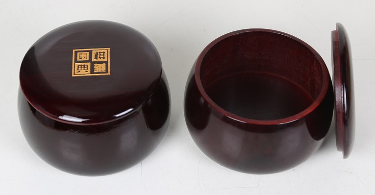 โถหมากล้อมไม้bamboo(สีไม้จันทร์แดง)