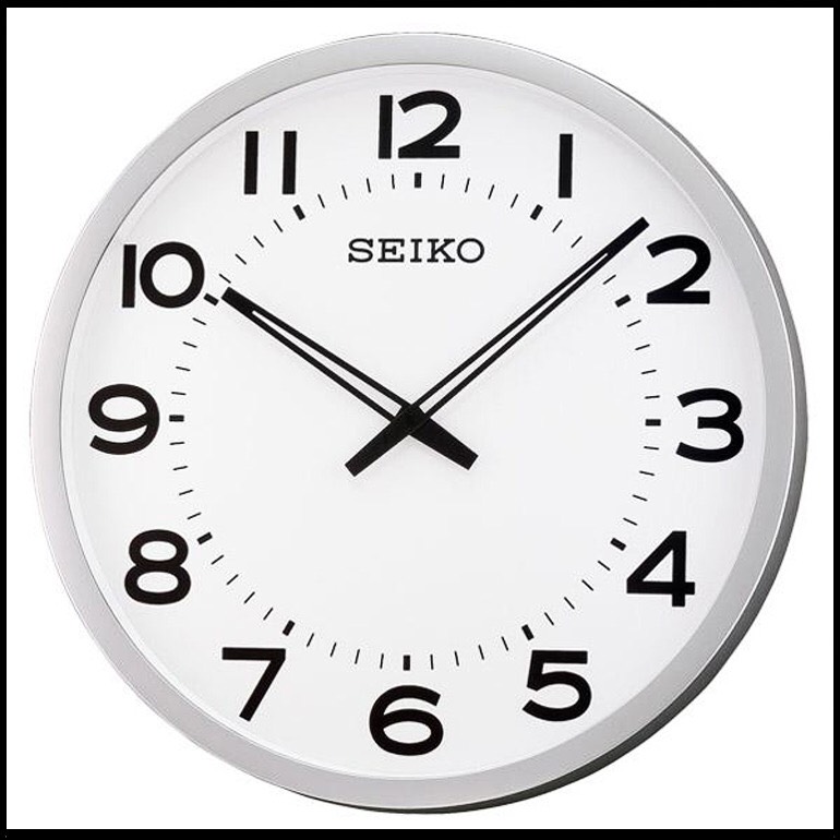 นาฬิกา Seiko 20นิ้ว ขอบเงิน