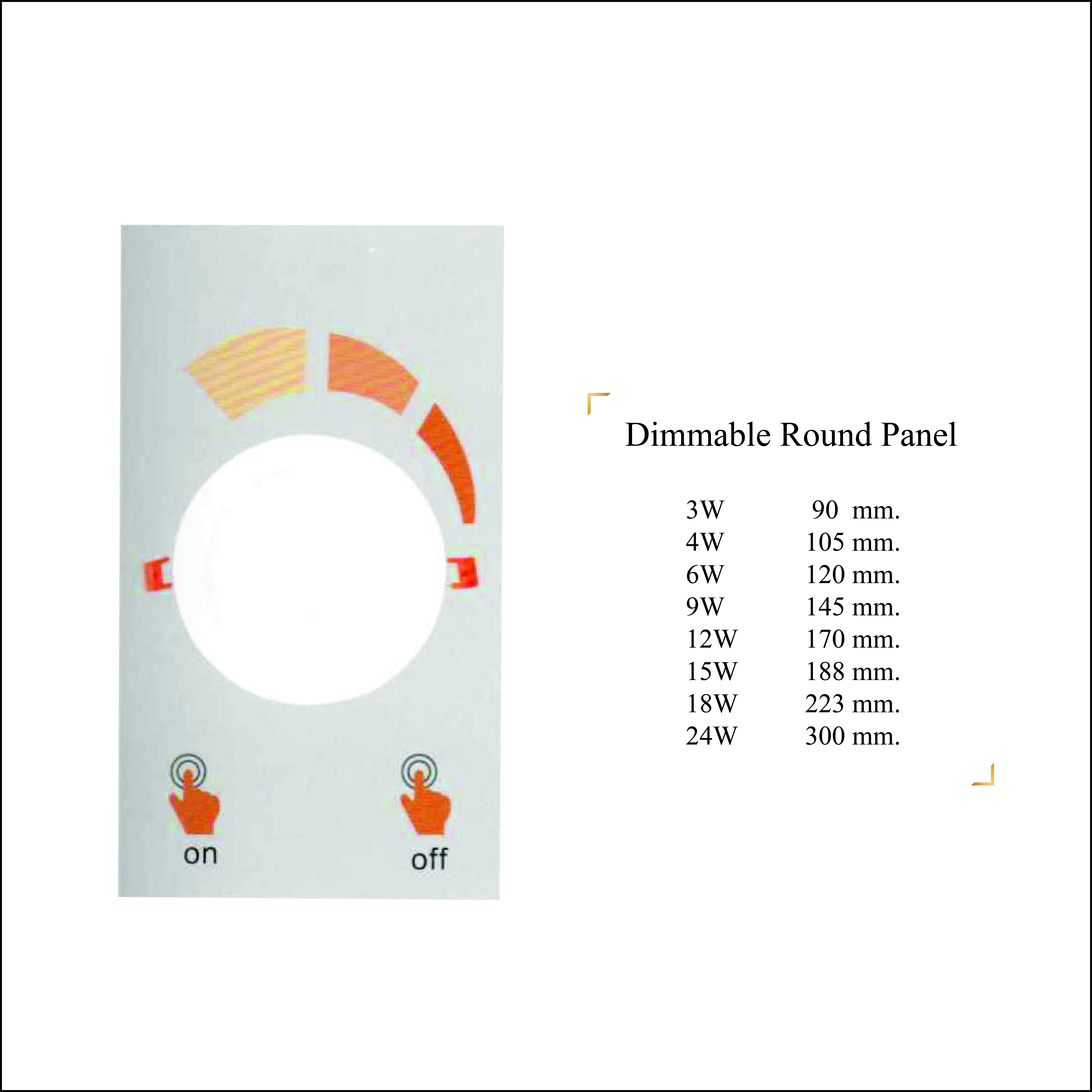 Dimmable Round Panel