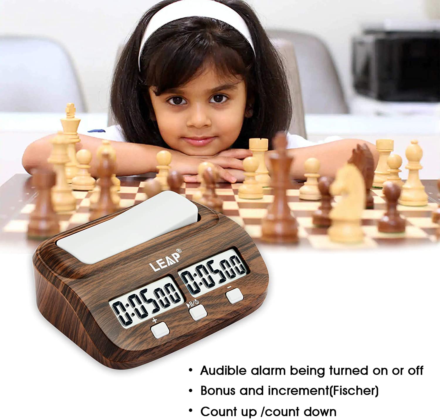 นาฬิกาจับเวลาหมากรุกแบบดิจิตอล Leap Digital Clock PQ9907s