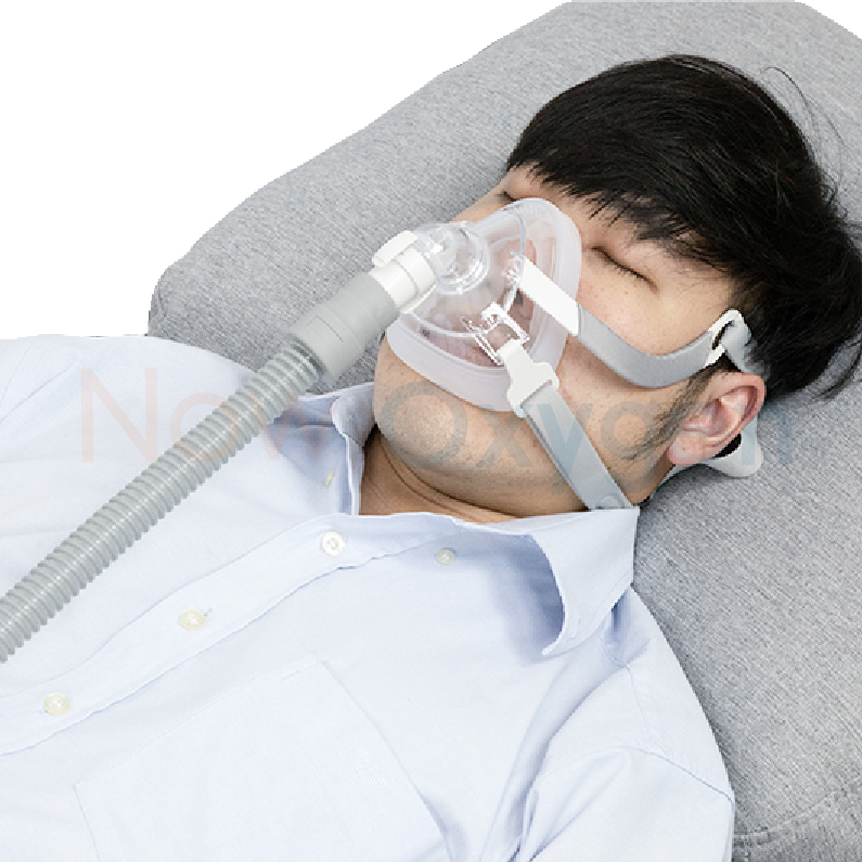 หน้ากากชนิดครอบจมูกและปากสำหรับเครื่อง CPAP Bipap ไม่มีที่คาดศรีษะ (Yuwell Nasal Mask YF-02) มีขนาด S M L