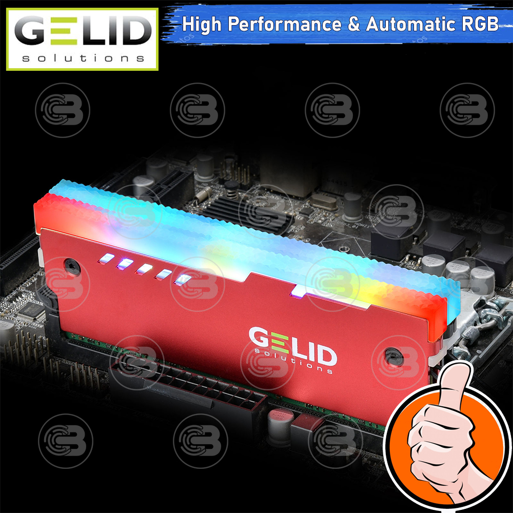 [CoolBlasterThai] GELID LUMEN RGB RAM COOLER (BLACK) ประกัน 2 ปี