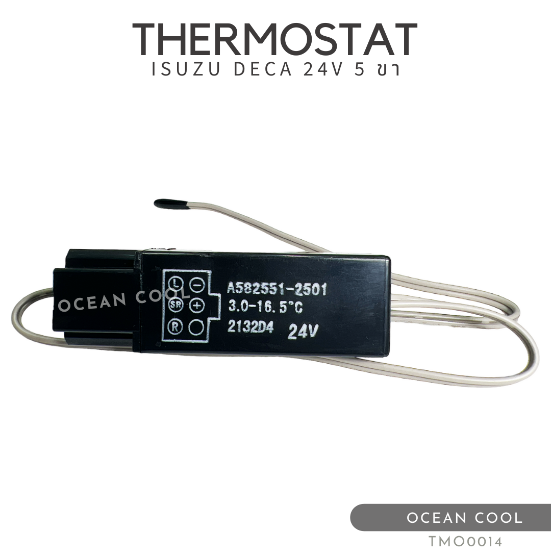 เทอร์โมสตัท อีซูซุ เดก้า , เซกเซล 5 ขา 24 โวลต์ TMO0014 THERMOSTAT ISUZU DECA , ZEXEL 5 PIN 24V เทอร์โมแอร์รถยนต์ เทอร์โมไฟฟ้า เทอร์โมแท่ง