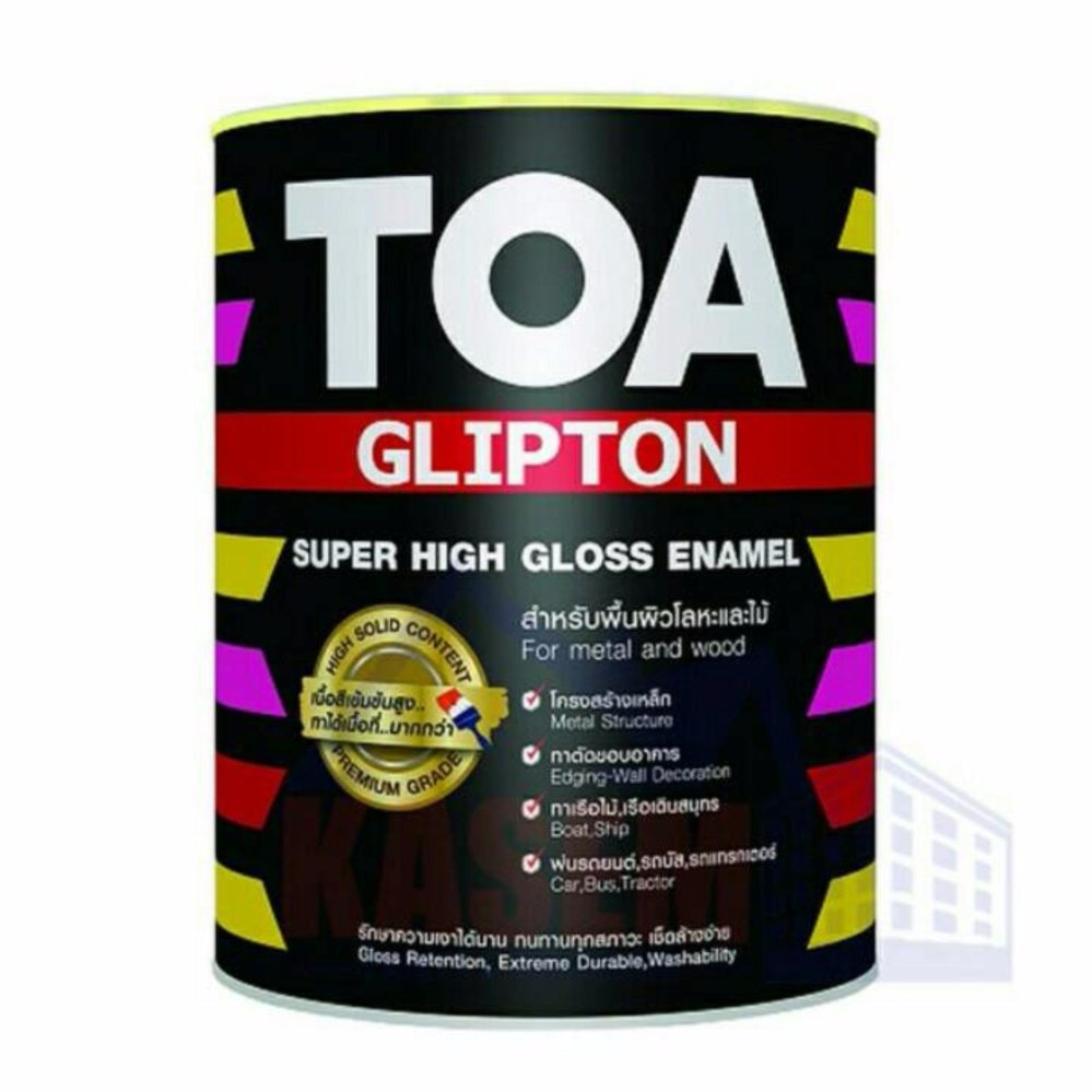 สีTOA Glipton สีน้ำมันเคลือบเงาเหล็กและไม้ G275 สีส้ม Omaha Orange