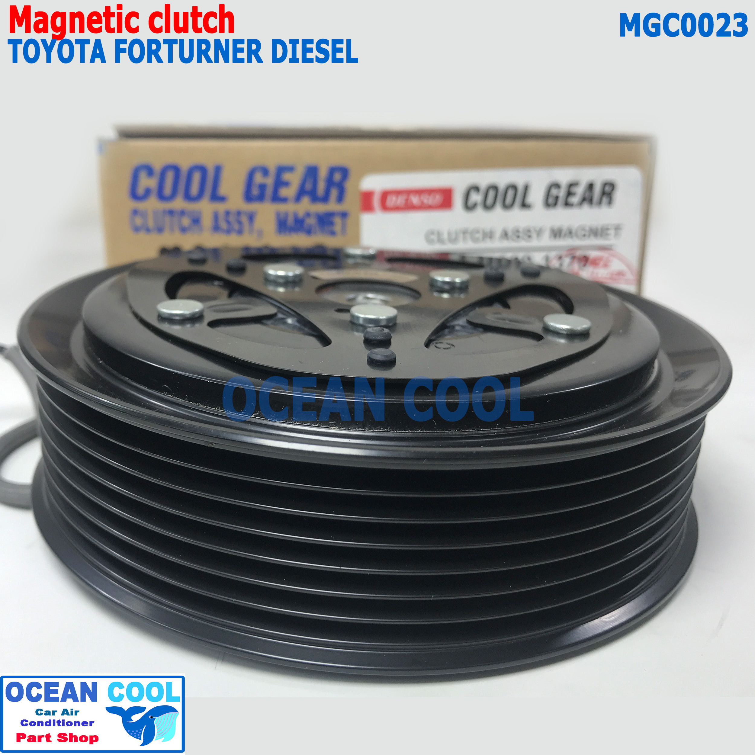 คลัชคอมแอร์ ฟอร์จูนเนอร์ ดีโฟร์ดี 3.0 อินโนวา ดีเซล 2.5 ปี 2005 - 2014 MGC0023 COOL GEAR รหัส JK437300-137 Compressor Clutch Coil DENSO Toyota fortuner D4D 3.0 Innova diesel 2.5 คลัทช์คอม มูเล่คลัช หน้าคลัชคอมแอร์ โตโยต้า ฟอจูนเนอร์ 10s17c