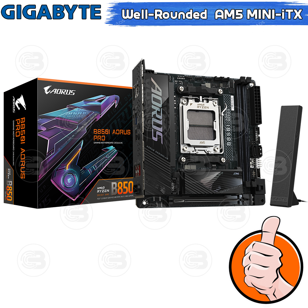 [CoolBlasterThai] GIGABYTE MAINBOARD B850I AORUS PRO REV 1.1 AMD AM5 DDR5 Mini-iTX ประกัน 3 ปี