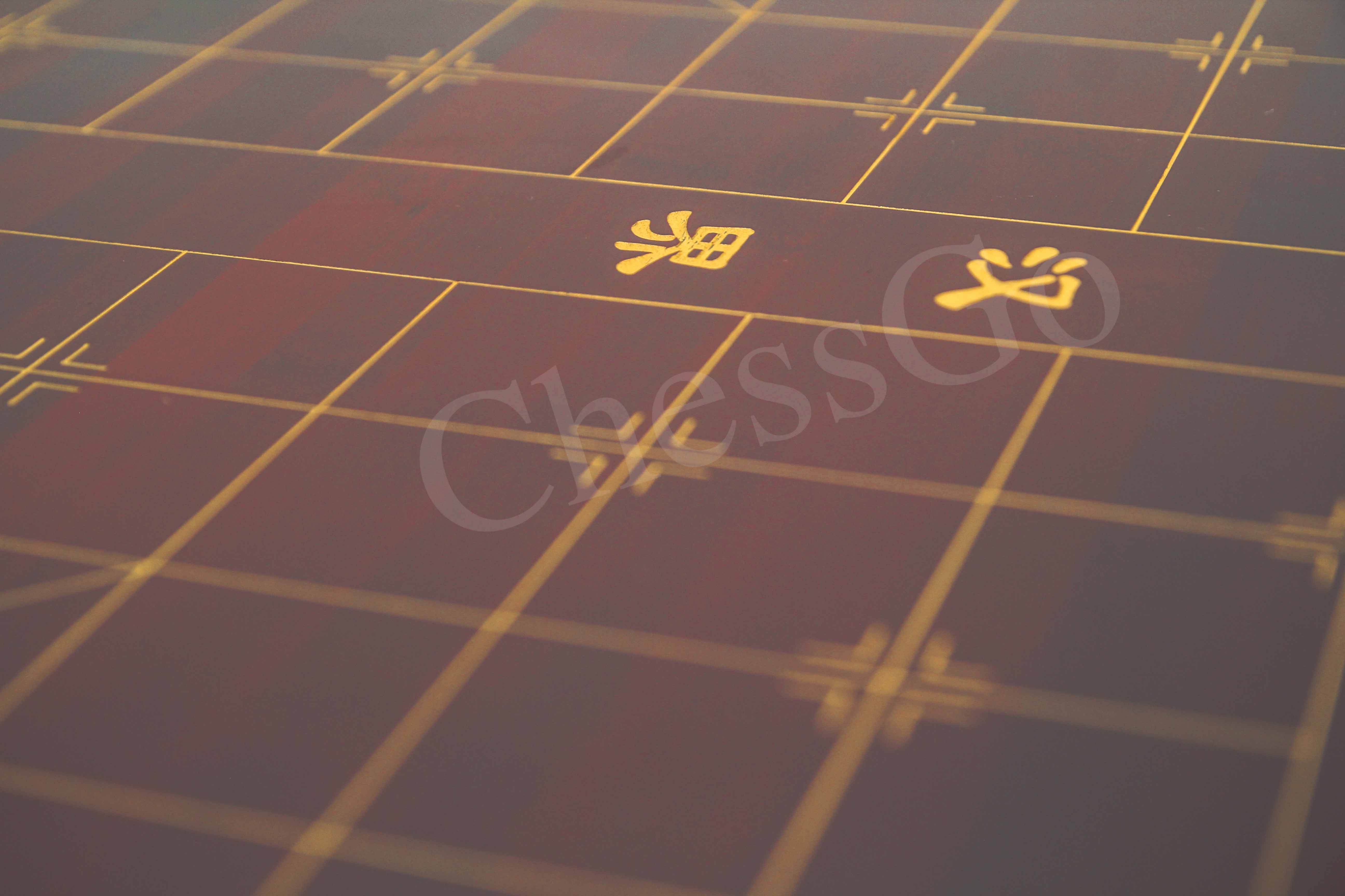 กระดานหมากล้อมไม้หนา19เส้น(สีไม้จันทร์แดง)