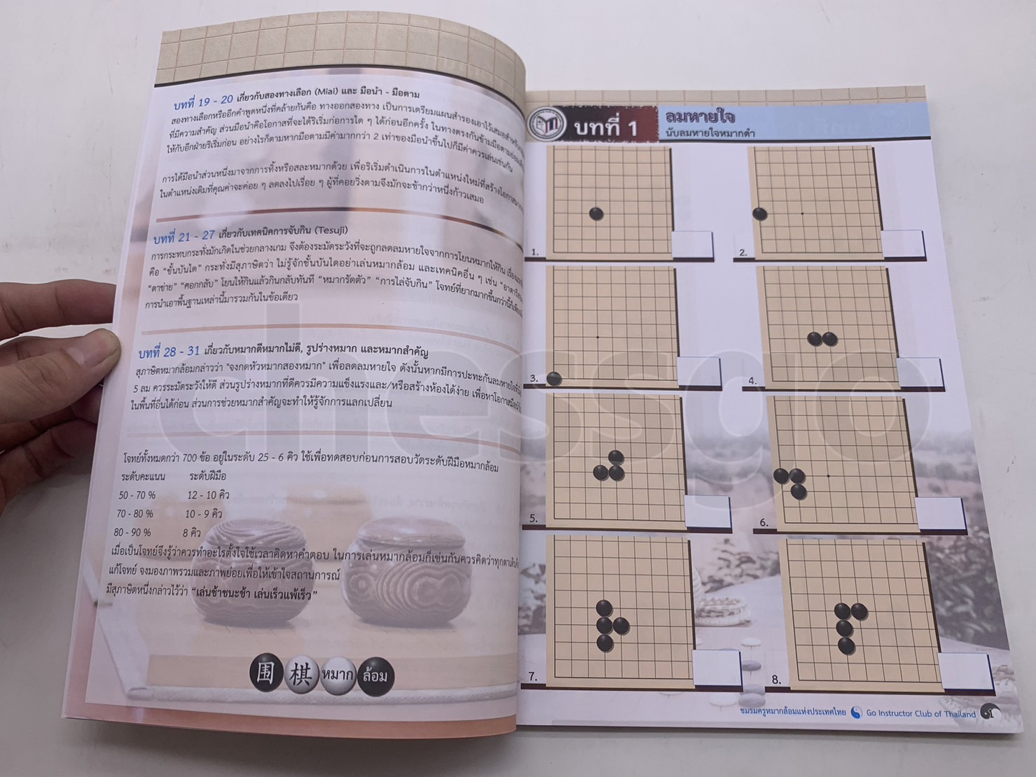 หนังสือหมากล้อม ปฐมบทแห่งการเริ่มต้น แบบฝึกหัดพื้นฐาน (12-8คิว)