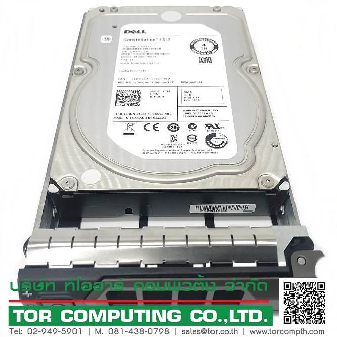Dell 0THGNN THGNN [TorCompTH Thailand - ขาย จำหน่าย ราคา] Dell 4TB 7.2K 6G SATA 3.5IN HDD for NX430/R620/R720/R720xd
