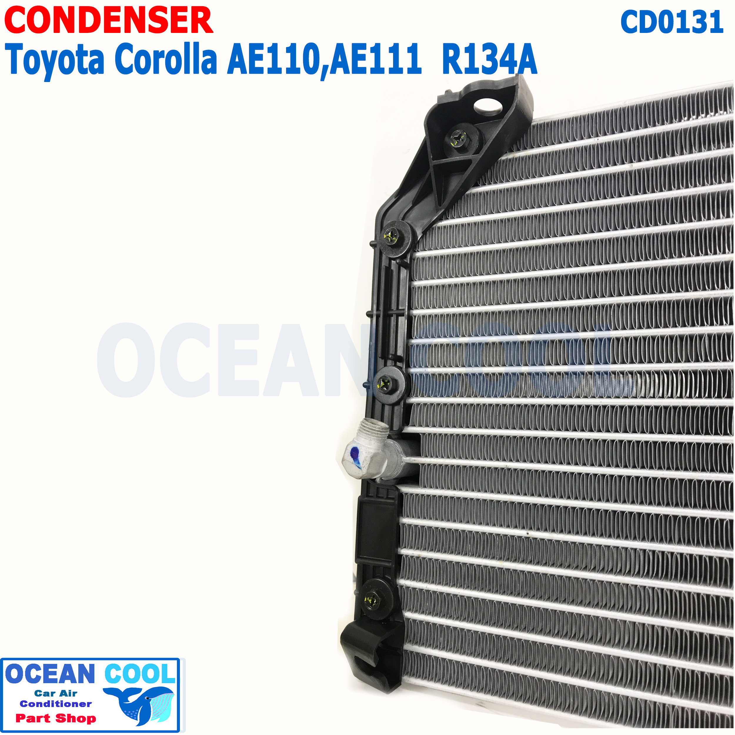 แผงแอร์ โตโยต้า โคโรล่า 1996 - 2000 AE110 AE111 CD0131 DENSO TG446700-83904W CONDENSOR FOR TOYOTA Corolla Hitaq โฉม ตูดเป็ด ไฮทอร์ค รังผึ้งแอร์ แผงรังผึ้ง แผงคอยล์ร้อน