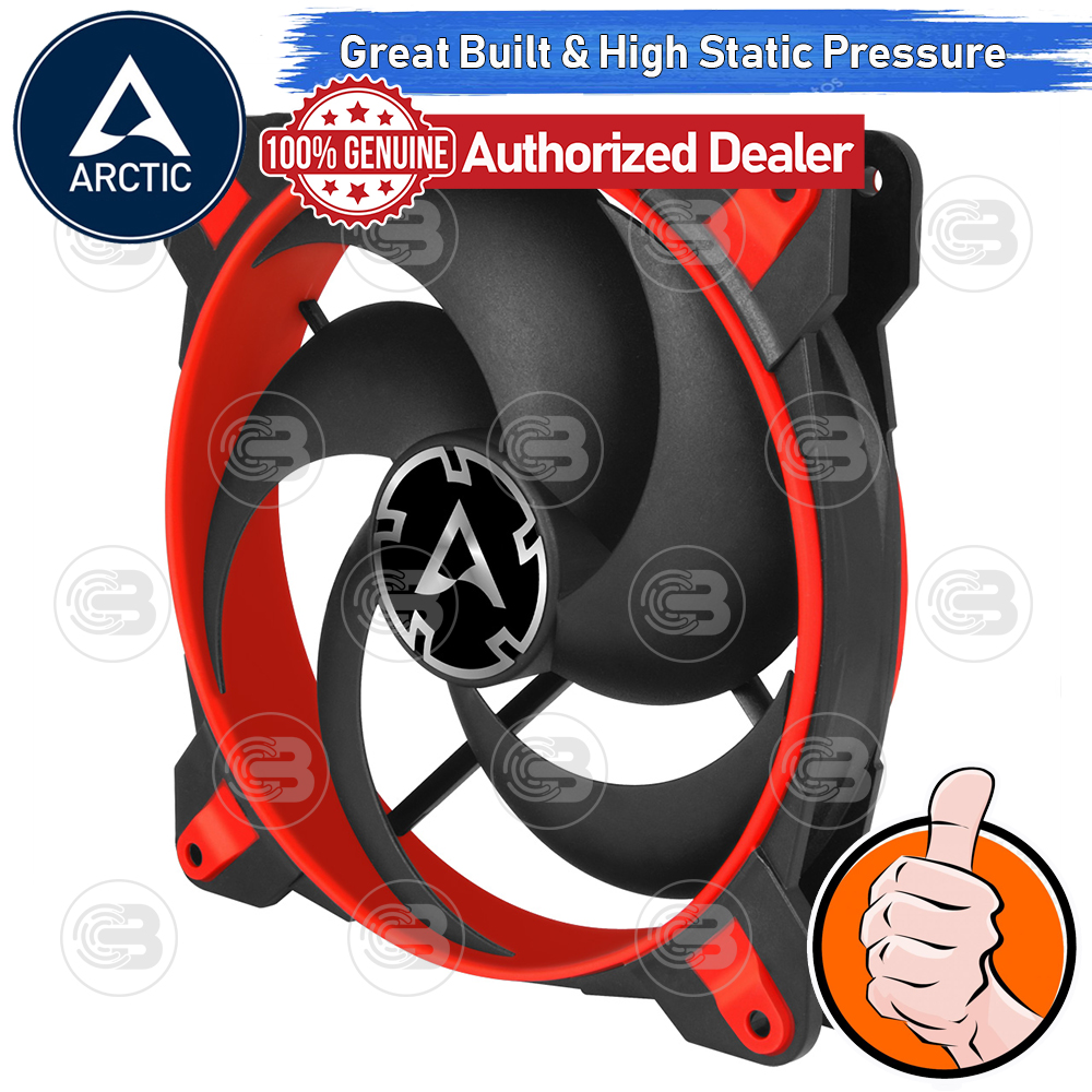 [CoolBlasterThai] ARCTIC BioniX P140 Red Pressure-optimised with PWM PST(size 140 mm.) PC Fan Case ประกัน 10 ปี