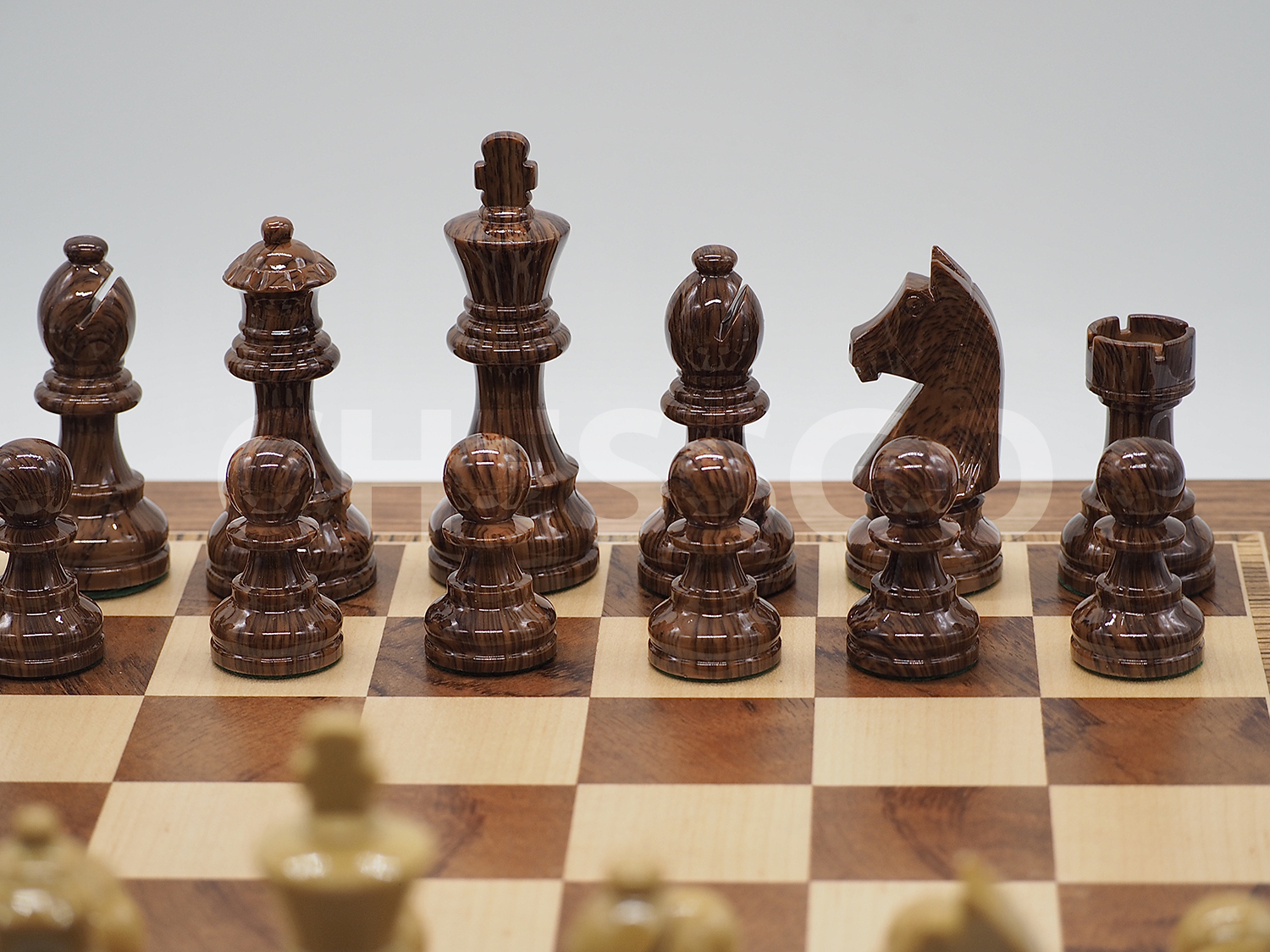 ชุดหมากรุกสากลไม้ German Knight Staunton Wooden Chess Set 4