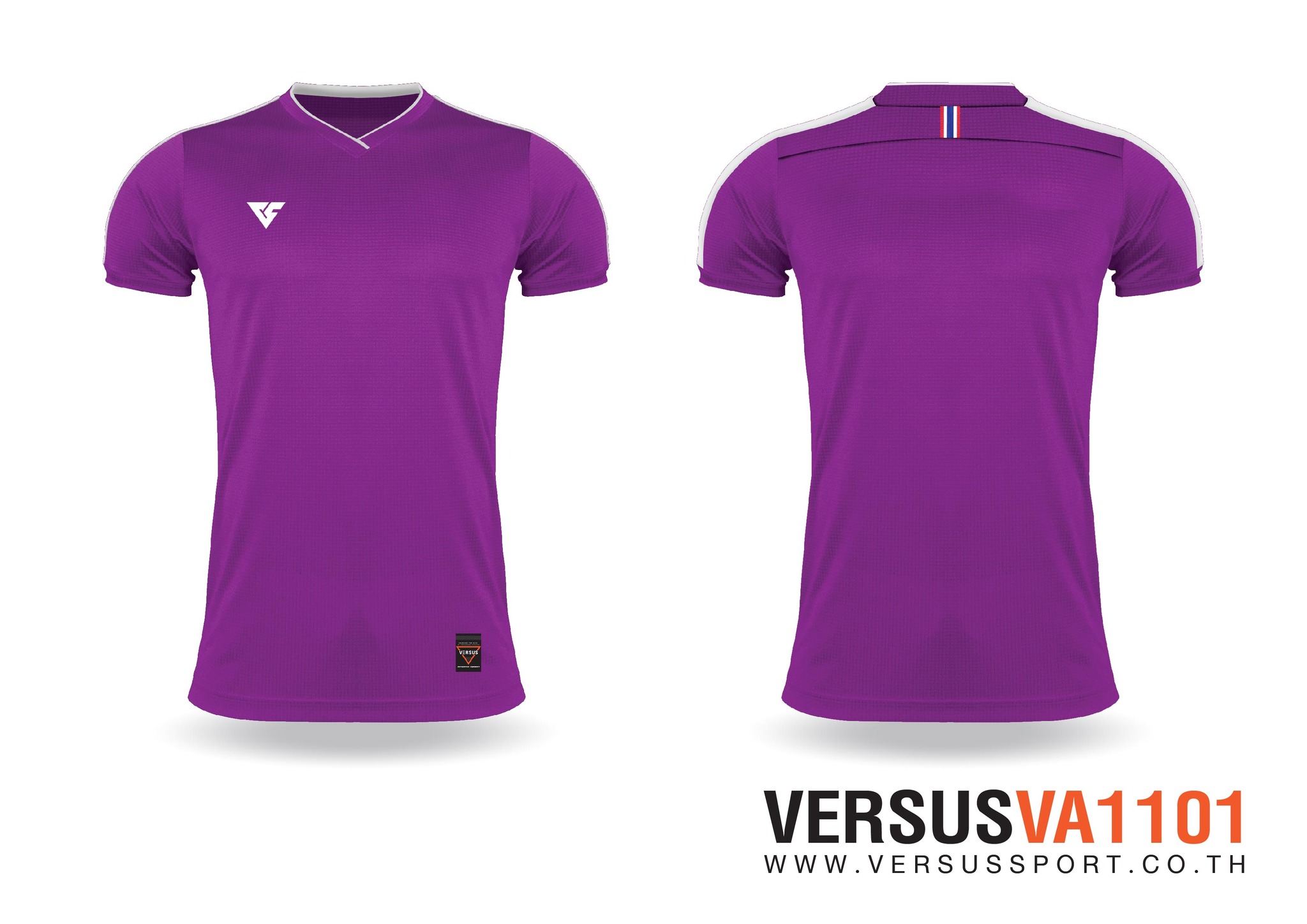 VERSUS VA1101 เสื้อกีฬาคอวี รุ่น VPRO2 สีม่วง