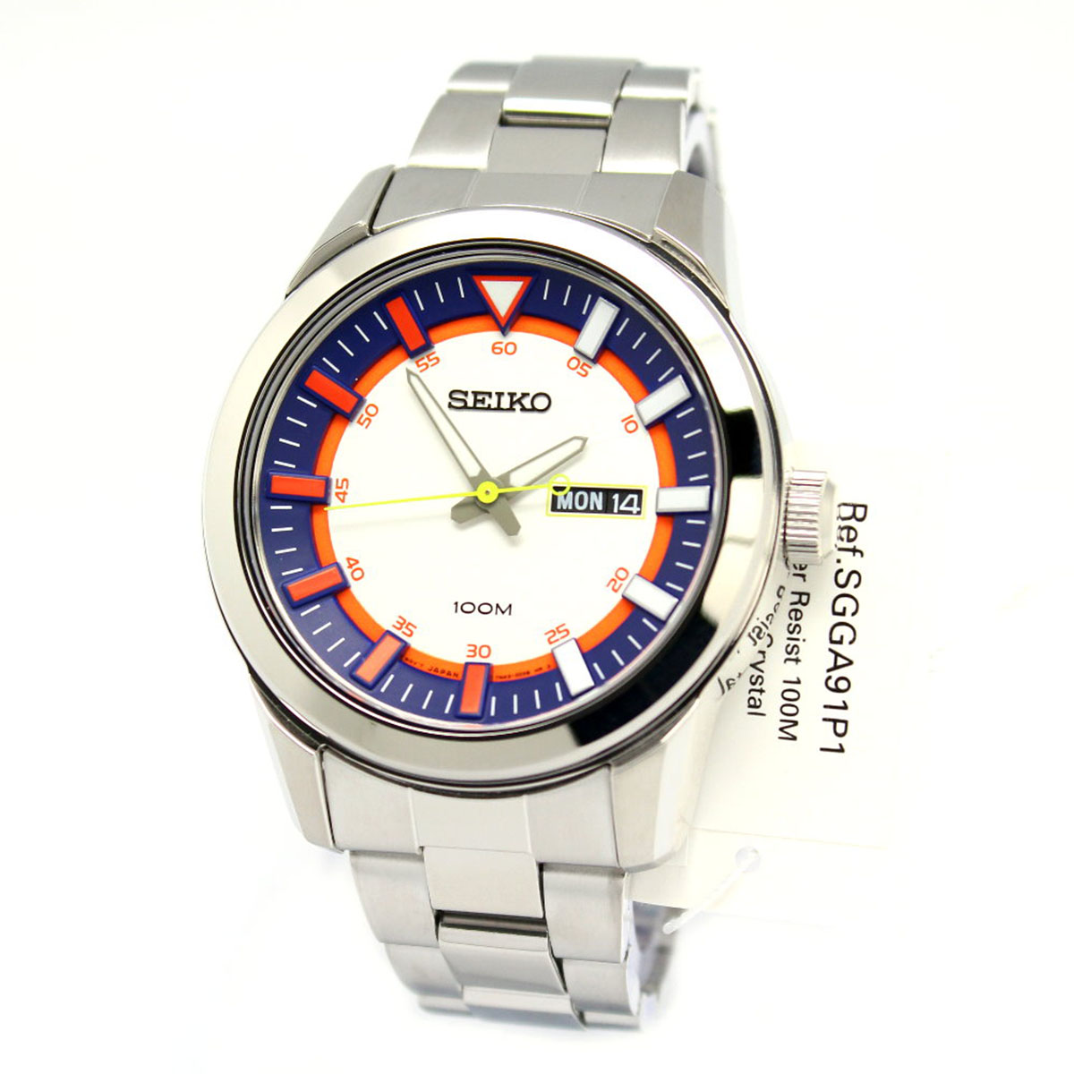 นาฬิกาข้อมือชาย สายสแตนเลส Seiko รุ่น SGGA91P1