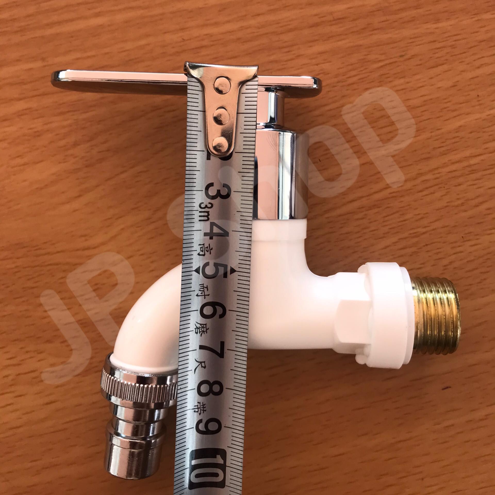 ก๊อกน้ำ 4 หุน พลาสติกABS เกลียวNPTชุบทองเหลือง คละสี #12345