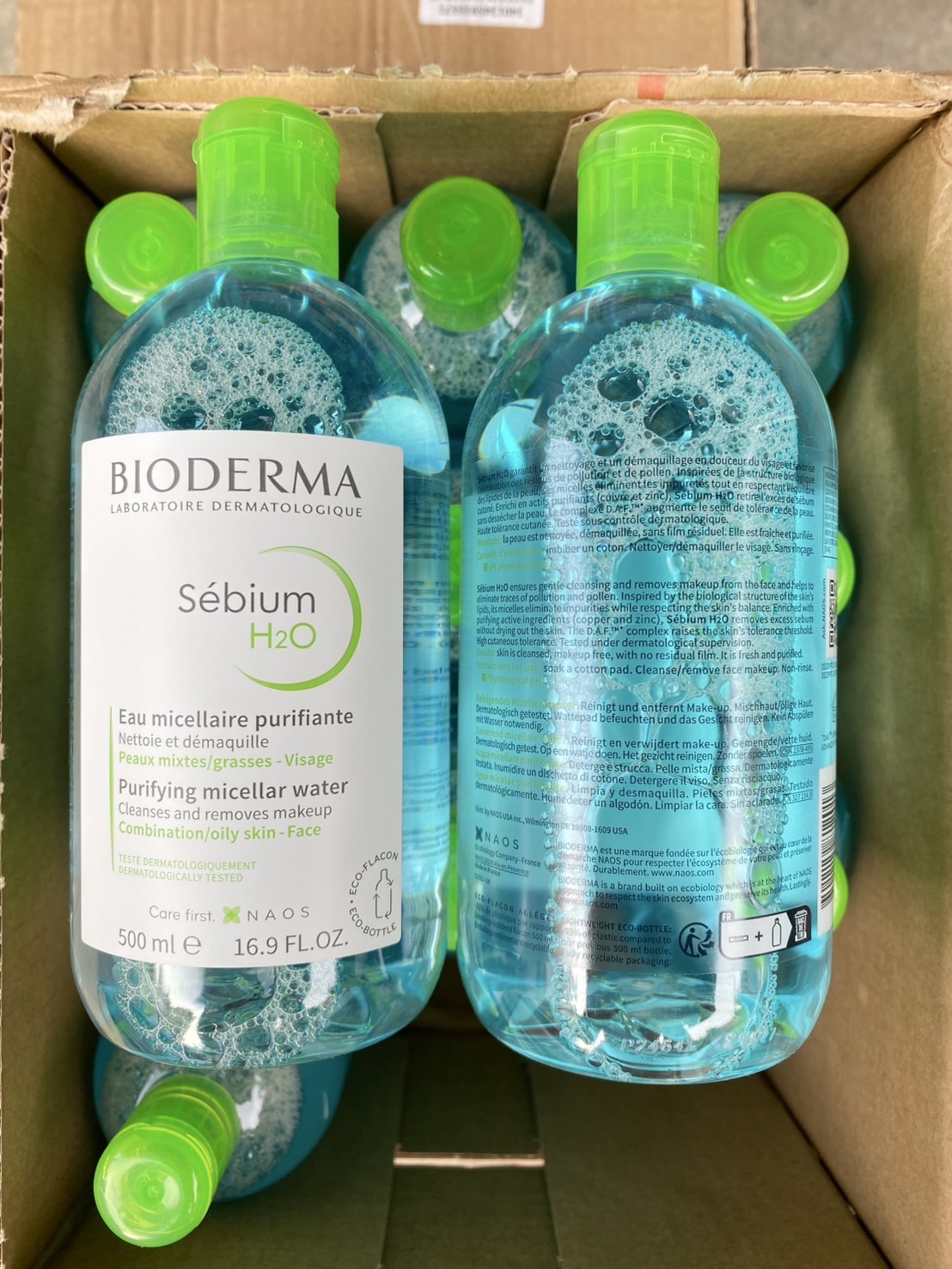 Bioderma Sébium H2O 500ml. คลีนซิ่งล้างเครื่องสำอาง สำหรับผิวมัน ผิวผสม