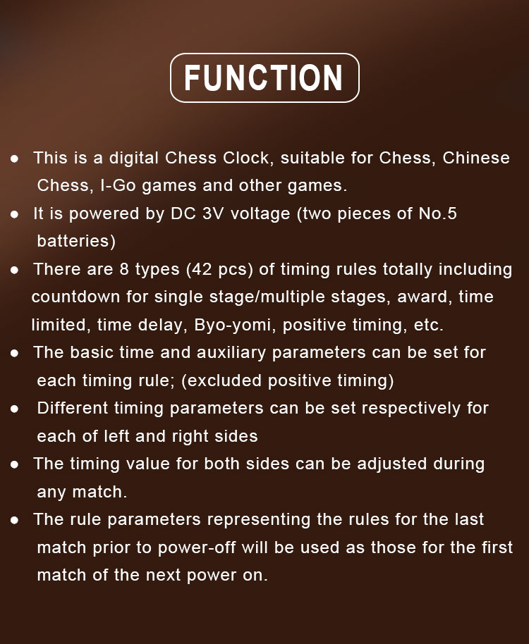 นาฬิกาจับเวลาหมากรุก ครอสเวิร์ด หมากล้อม Pursun Digital Clock PS-1688