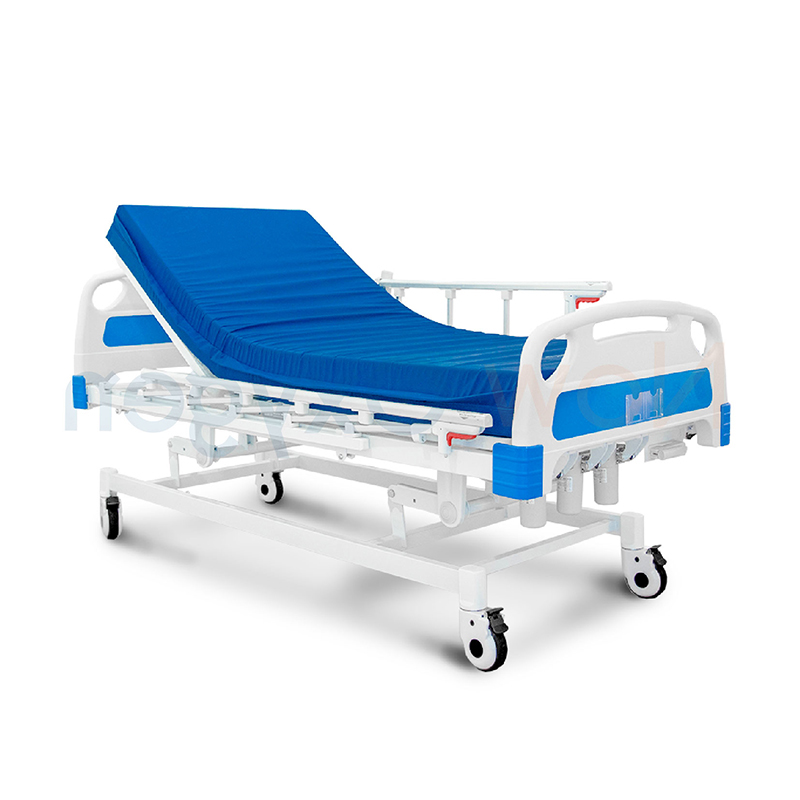 เตียงผู้ป่วย 4 ฟังก์ชั่น ระบบ Hybrid ใช้ได้ทั้งระบบไฟฟ้าและมือหมุน เวลาไฟฟ้าดับก็สามารถปรับด้วยมือหมุนได้ รับประกันศูนย์ไทย 6 ปี