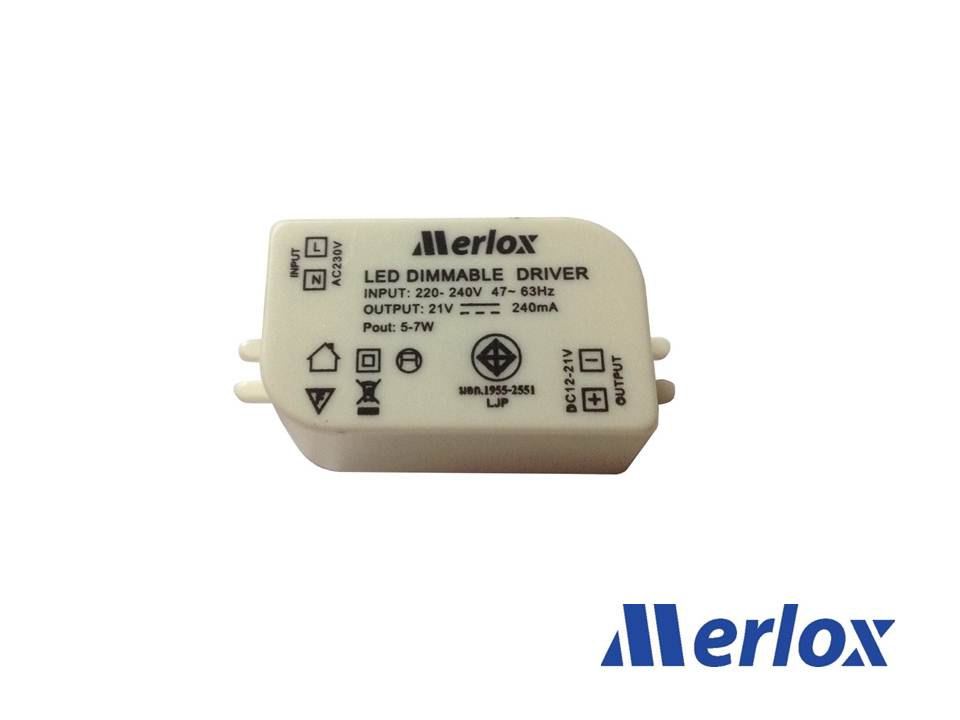LED DIMMABLE DRIVER 5-7W MERLOX