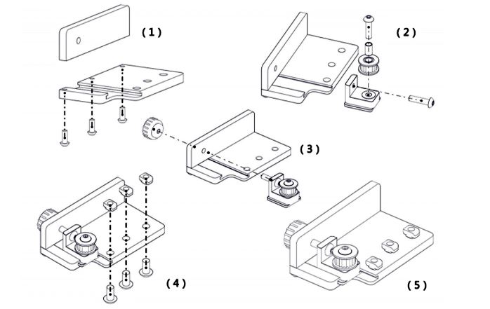 Artillery X1 - X2 - Genius - Genius Pro. Alloy CNC Belt adjuster X & Y axis.