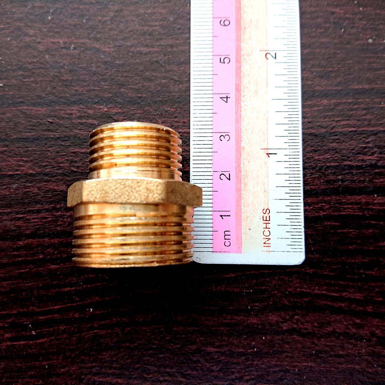 ทองเหลือง ข้อต่อตรง6หุนลด4หุน เกลียวนอก นิปเปิ้ล #060425