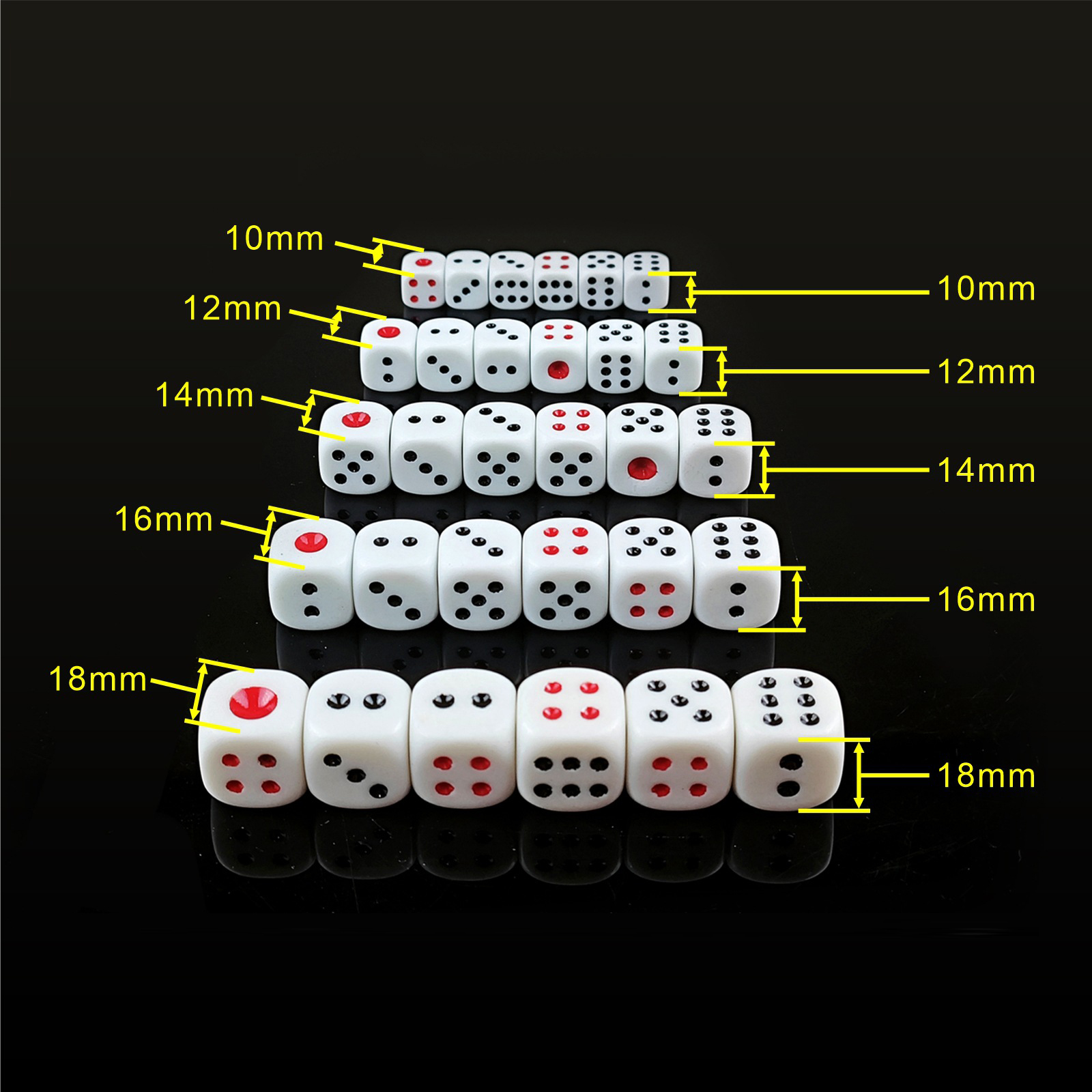 ลูกเต๋าเมลามีนอย่างดี Melamine Dice