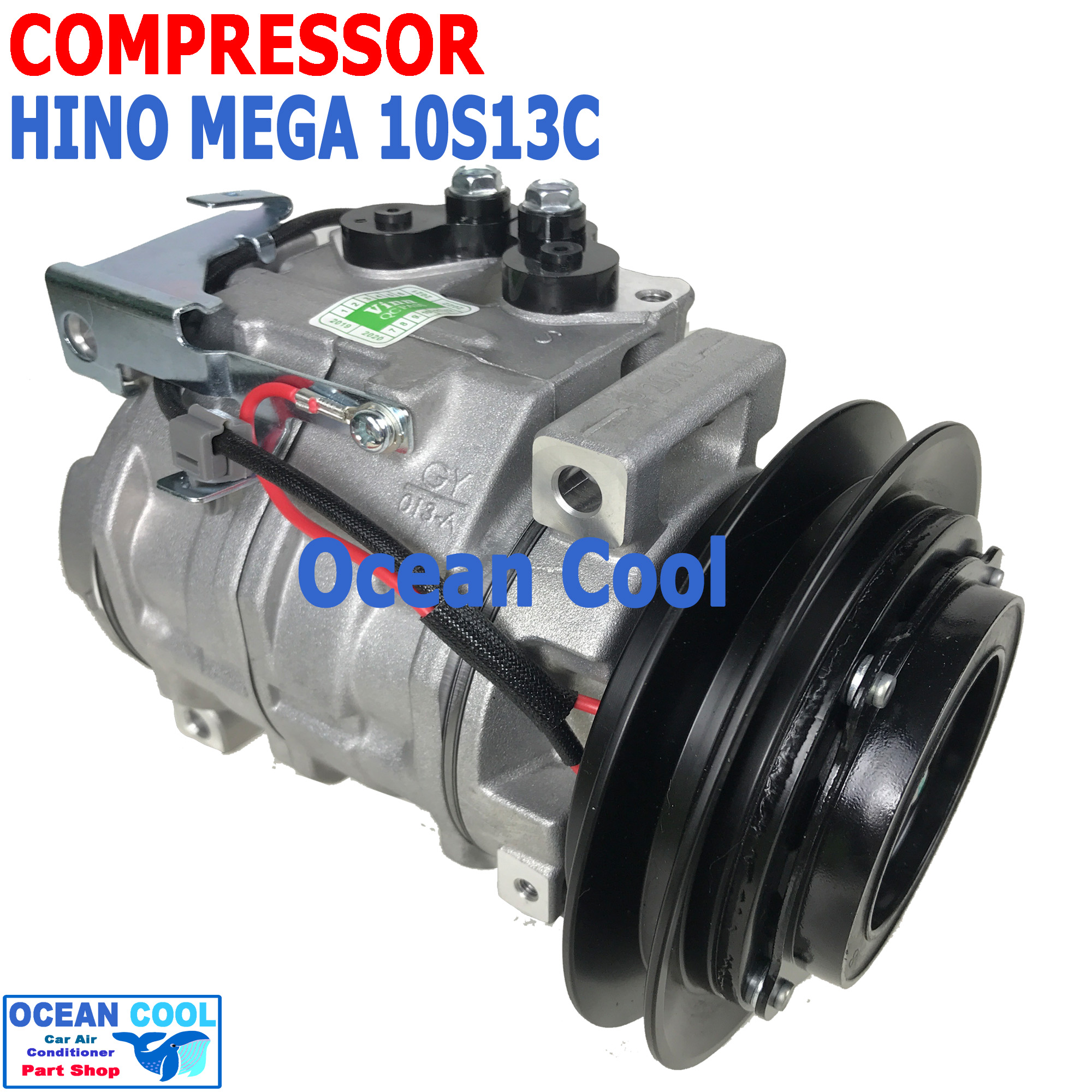 คอมเพรสเซอร์ ฮีโน่ เมก้า 6 ล้อ 10S13C 24V. COM0057 ฮีโน ดรูโทร่ สายพาน ร่อง A 12.5 Compressor Heno Mega druto dutro 720 คอมแอร์รถยนต์ คอมแอร์ ดรูโท่ ดูโท่ ดูโทร่ คอมเพลสเซอร์ ร่องเอ สายพานร่องวี